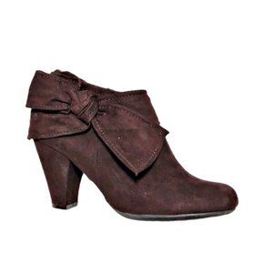 Kim Rogers Ankle Boots Vera Suede Brown Booties Size 8M